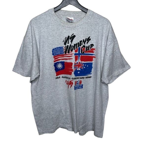 Vintage 90s US Womens Soccer Cup T Shirt XL - Picture 1 of 3